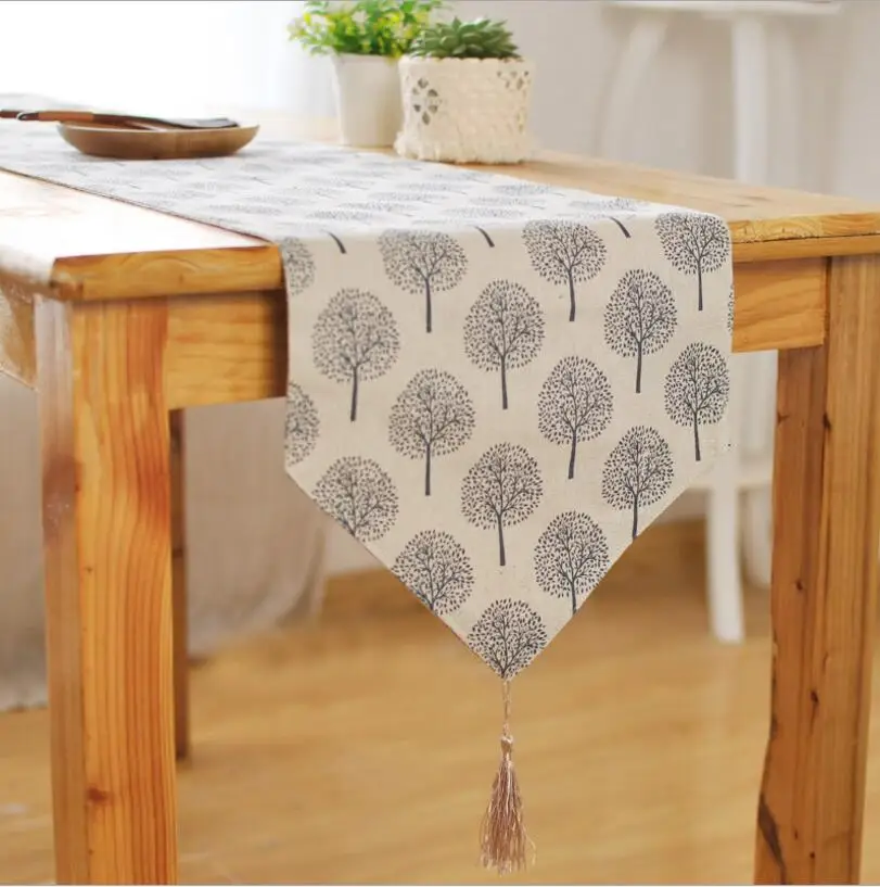 European tree pattern Table Runner Cloth dining table mat coffee tea tablecloth bar restaurant decoration home decor AU545 | Дом и сад