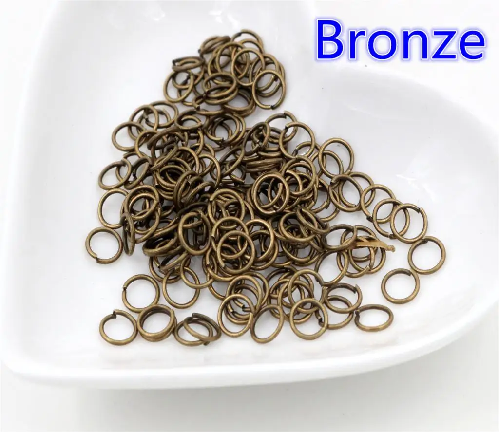 Bronze 200 шт./лот 3/4/5/6/7/8/10 мм металлический DIY ювелирных изделий Открыть Один петли соединительные кольца и Разделение кольцо для изготовления ювелирных изделий - Цвет: Bronze