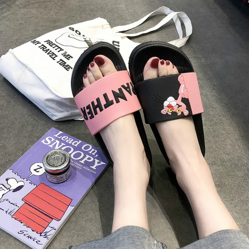 Dropshipping Cartoon Badslippers Women Indoor Slippers Zapatillas De Mujer Kapcie Beach Flip Flops Bathroom Home | Обувь