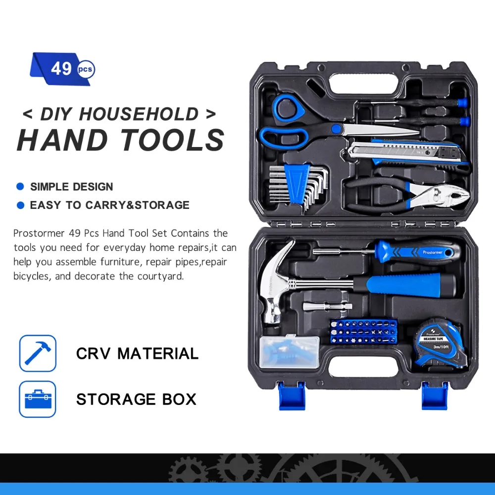 Prostormer 49 шт. Деревообрабатывающие инструменты DIY Инструменты для дома набор