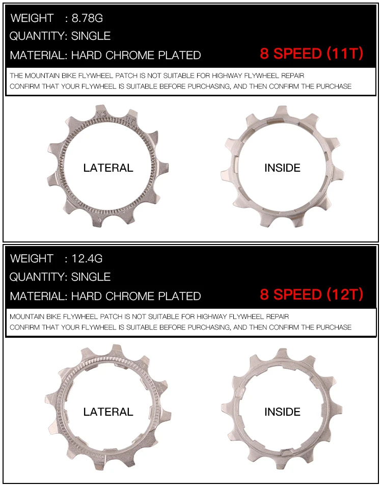 Велосипедный кассета Cog шоссейный велосипед MTB 8 9 10 11 скорость 11 Т 12 т 13 т части свободного хода для SHIMANO SRAM универсальные велосипедные аксессуары