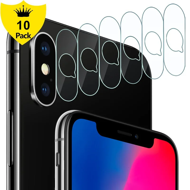 10 шт. защитная пленка из закаленного стекла для объектива камеры Iphone X 7 8 Защитная