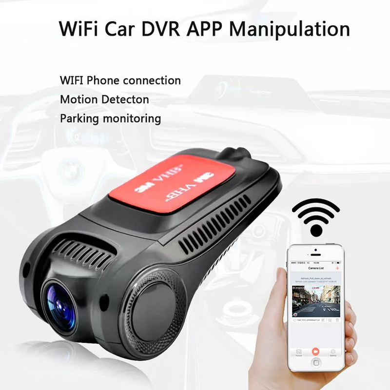 Авто 170 градусов скрытый WiFi Автомобильный видеорегистратор HD 1080P ночного видения