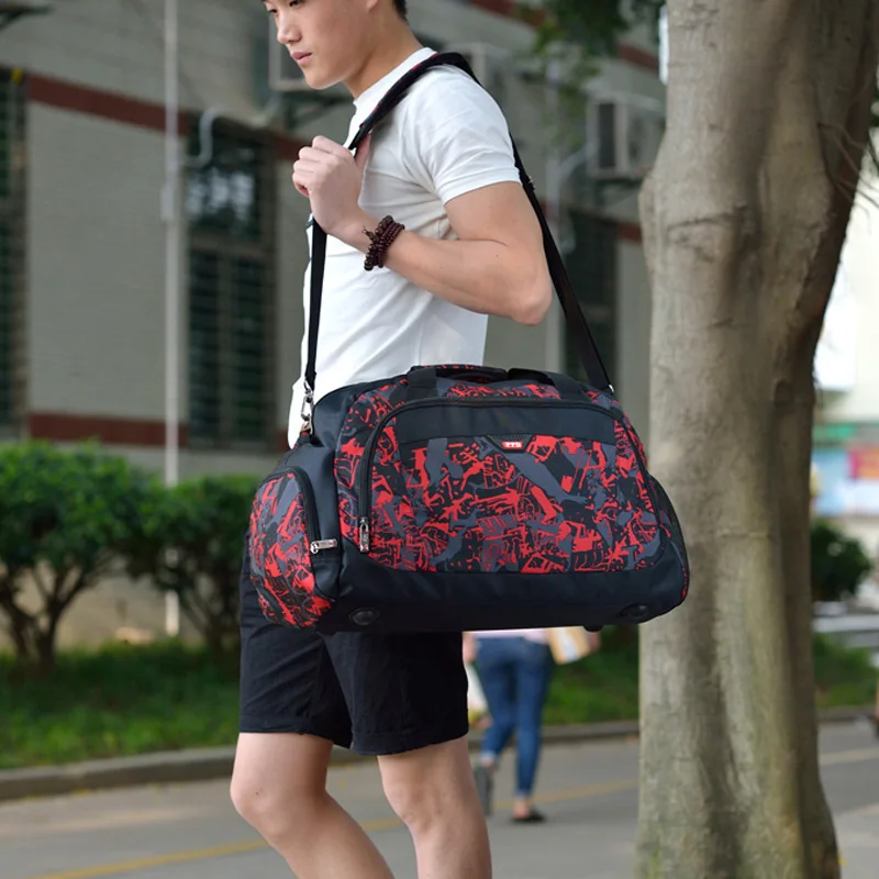 

Camouflage Outdoor Gym Sports Bag Waterproof Nylon Bags Men Women Multifunction Fitness Handbag With Independence Shoes Pocket
