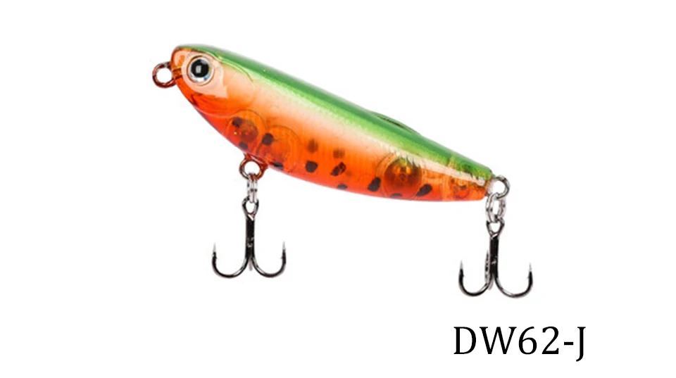 TSURINOYA DW62 5,0 см/5 г мини Topwater приманка для рыбалки Карандаш Твердые Приманки рыболовные приманки маленькие карандашные приманки