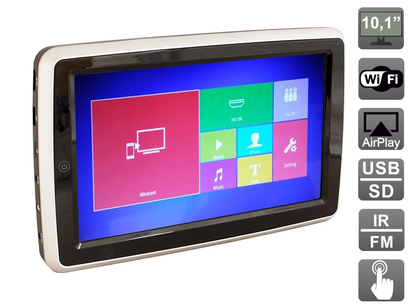 Headrest Car Monitor HDMI 10.1 inch. Full HD with built-in media player AirPlay Miracast and AVIS Electronics AVS1088TM | Автомобили и