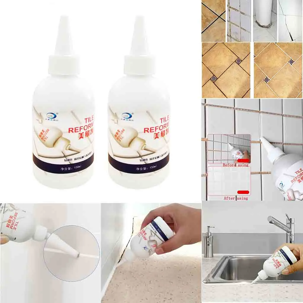 2 шт. средство для заправки зазора плитки уборки форм герметик Ремонтный клей