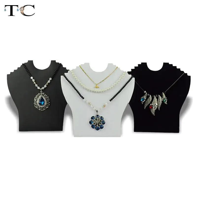 Оптовая продажа 3 шт ювелирные изделия дисплей кожаное ожерелье бюст цепь