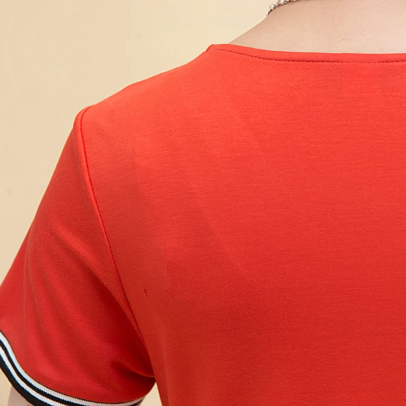 Casual wear women's Republic of Korea fashion dress in the Burgundy stripe decoration Dress Size Dress#723 | Женская одежда