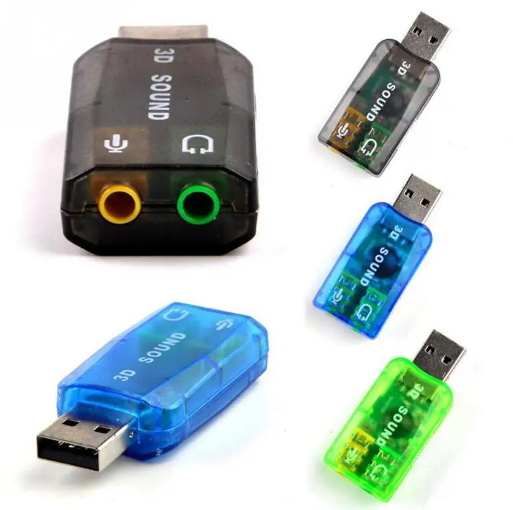 Внешняя звуковая карта 3D 5 1 каналов USB аудио адаптер микрофона стереогарнитура с