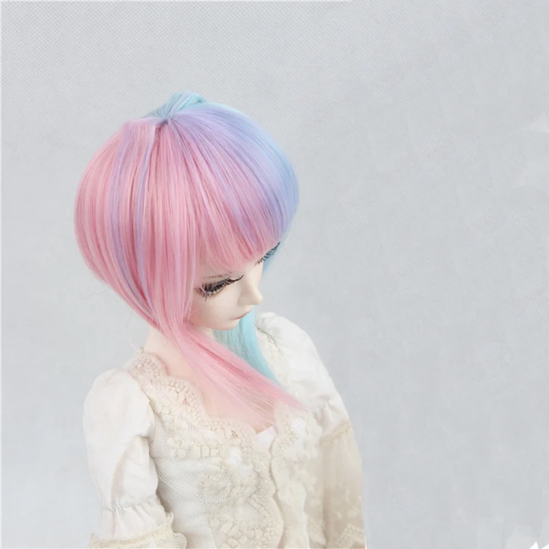 Allaosify BJD Wig For 1/3 1/4 1/6 Double Gradient Ponytail Curly Hair Doll | Игрушки и хобби
