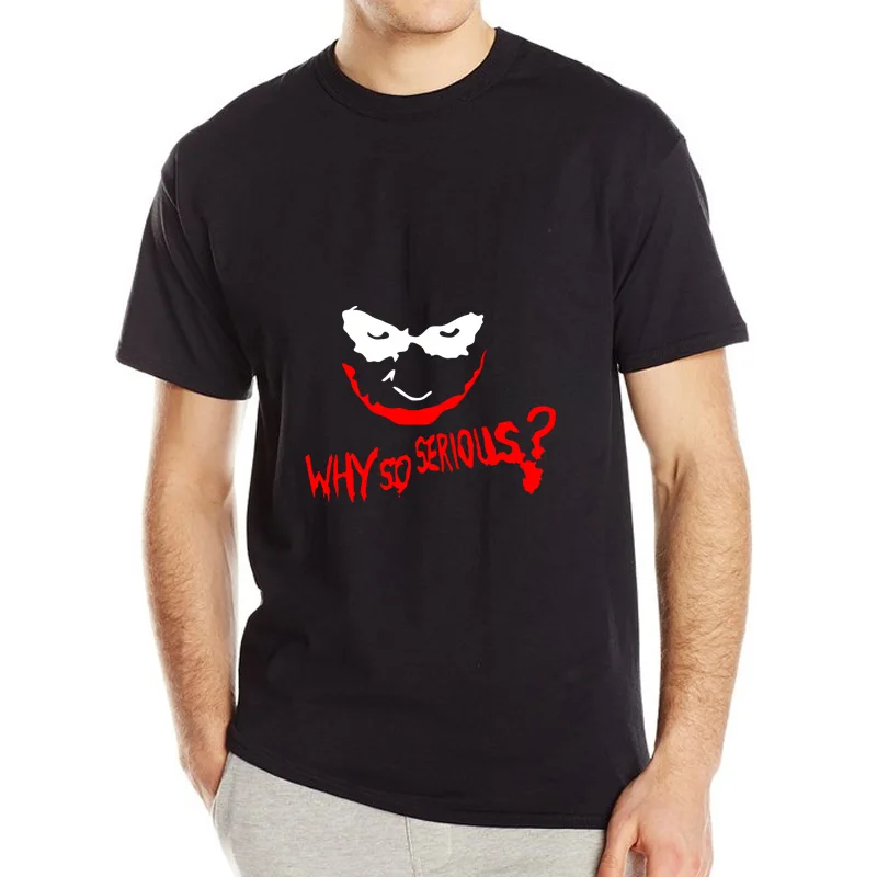 ВЫСОЧАЙШЕЕ Качество Why So Serious Футболка 100% Хлопок Топы и тройники Летние Мужчины
