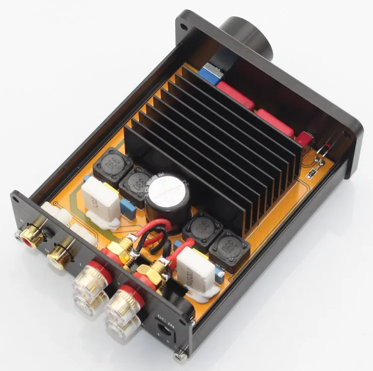 2*100 Вт DC24V 3A TDA7498 мини усилитель 2 0 Настольный мощности с Nkon 2200 мкФ/35 в и мужские