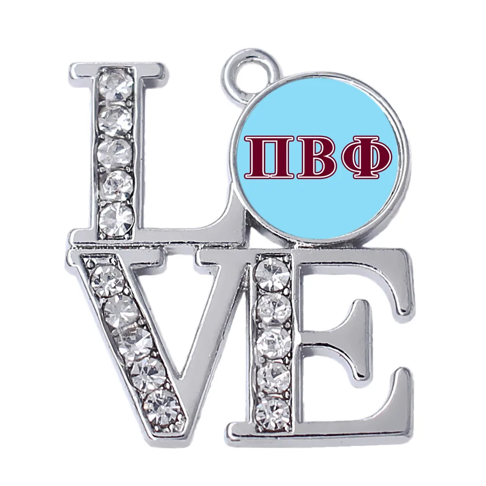 Металлическая наклейка с двойным носом греческие буквы Pi Beta Phi подвеска подвески