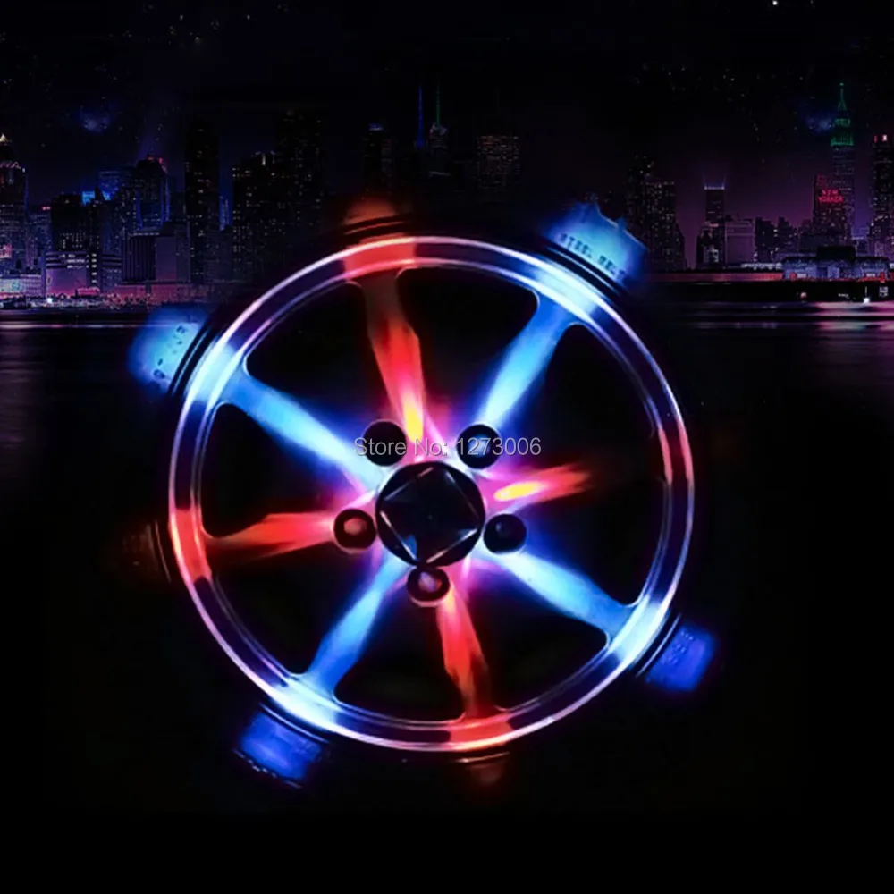 Хит 4 шт. Декор лампы клапаны солнечной энергии светодиодный огни шин клапан