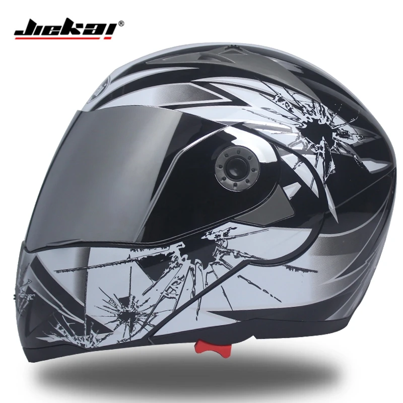 Модуль флип moto rcycle двойной зеркальный шлем бездорожье полный шлем capacete cascos para moto DOT одобрение JIEKAI-105 - Цвет: b10