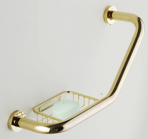 Бесплатная доставка золотой Латунный подлокотник для ванной комнаты ручка ванны