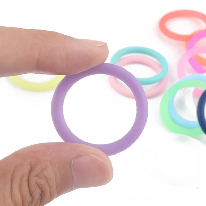 Bite Bites 30pcs Rubber Circle 22mm Soother Clip Silicone Ring Baby Dummy Pacifier Holder Clip Adapter for MAM Ring Baby Teether