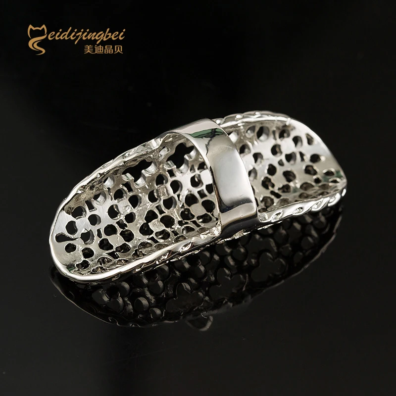 Модные полые полные кольца на палец женские золотые/Серебристые Длинные из