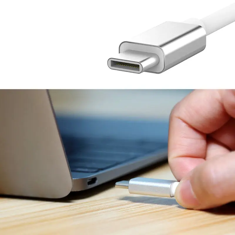 Модный USB 3 1 Тип C к VGA адаптер Conneting цифровой кабель Реверсивный для Macbook 12 дюймов