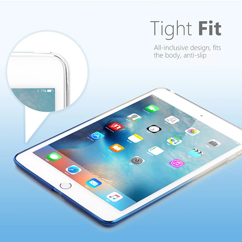 ! ACCEZZ 9 7 дюймовый защитный чехол для планшета Air1/2/ipad5/ipad6 прозрачный мягкий