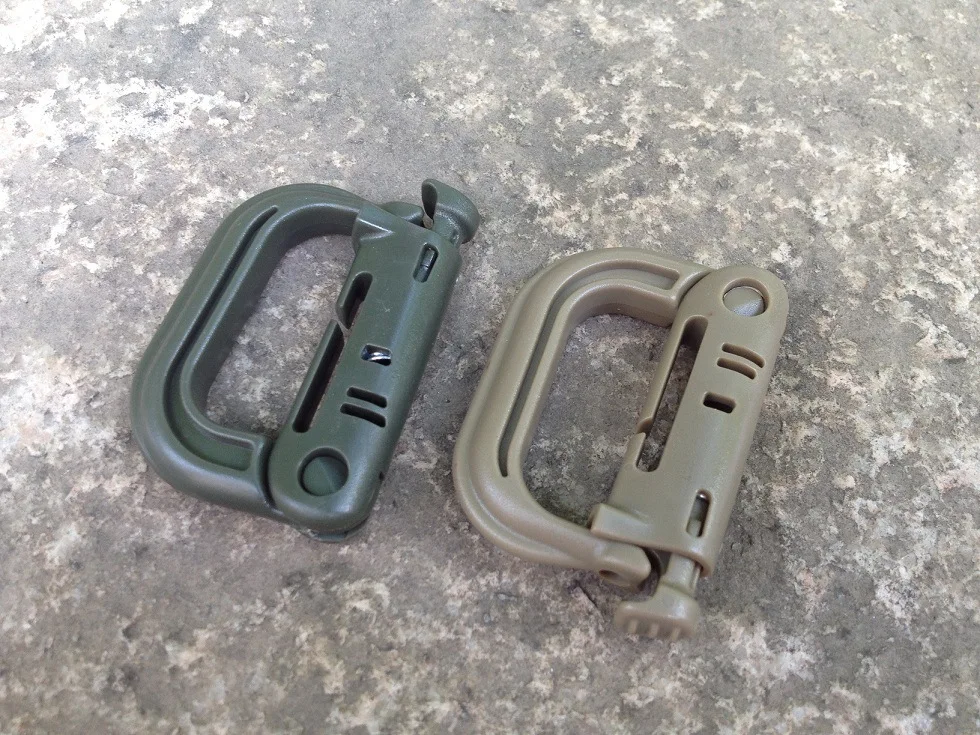 Карабин армейский D-ring клип Molle лямки Пластиковый Рюкзак Пряжка защелкивающийся замок Grimlock лагерь Поход горный подъем открытый