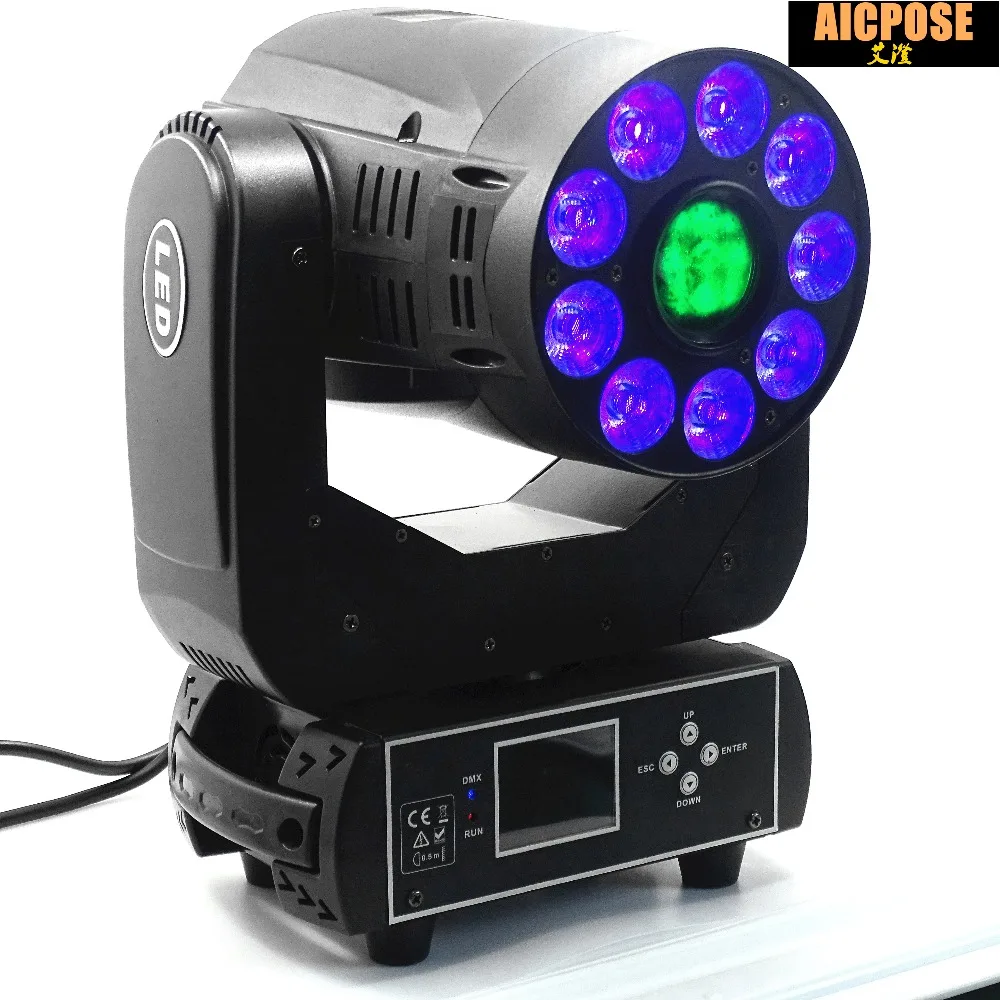 6 шт./лот 6x8 Вт лампа Gobo стробоскоп диско DJ Освещение 6*8 RGBW 4в1 LEDs Wash + 30 LED Moving Head мини