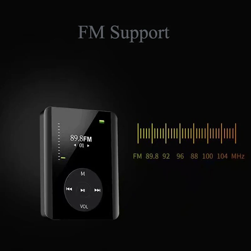 2018 Новая мода мини MP3 музыкальный плеер 8 ГБ 1 &quotЭкран сенсорная кнопка HiFi