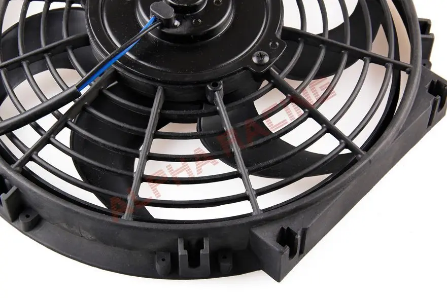 Alpha Racing- High Quality Auto Electric Radiator Cooling Fan Push Pull With Mounting Kit Type S 10&quot12V 90W Slim Reversible |