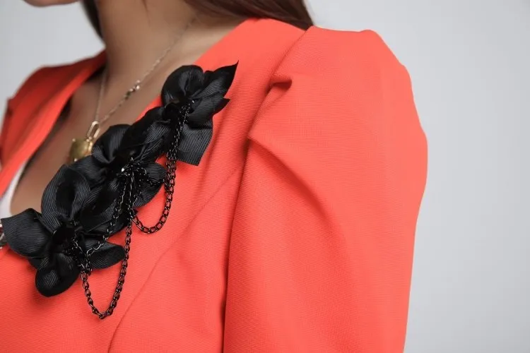 Новинка 2017 Женский облегающий Блейзер элегантная верхняя одежда на весну и осень