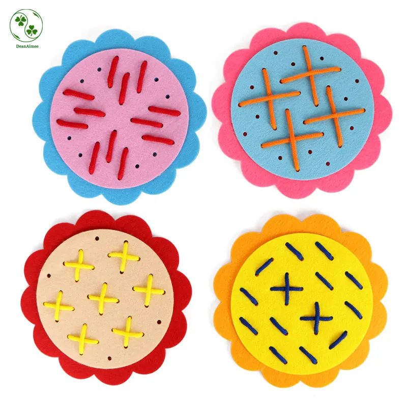 4 шт./компл. войлочная ткань большой цветок детский сад инструменты для обучения