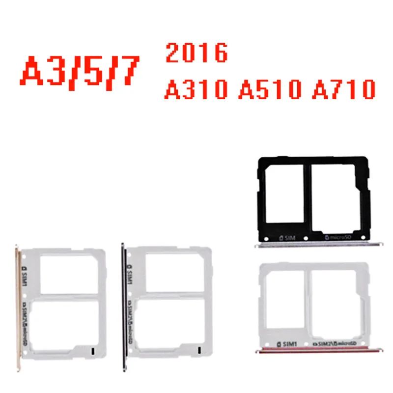 10 шт./лот Новинка для Samsung Galaxy A3 A310F A710 A5 A510 2016 лоток SIM карты держатель Слот адаптер