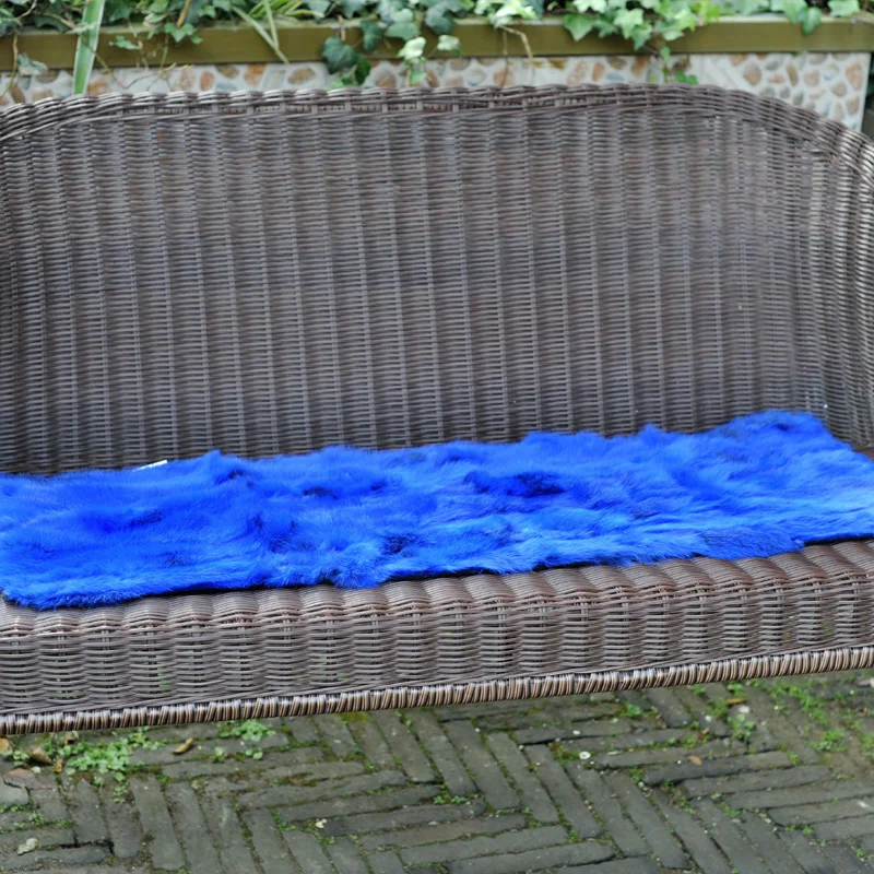 Comprare CX-D-18N Formato Su Misura Piccolo Fur Rimessa Laterale Coperta Asciugamano Letto Reale Della Pelliccia Del Coniglio Della Sirena Coperta Biancheria Da Letto Decorativi Divano Copertura