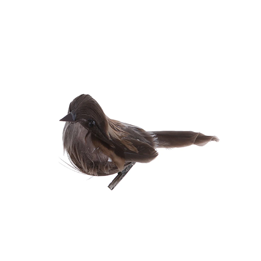 Декоративные искусственные животные перо поддельные птицы Magpie с зажимом для