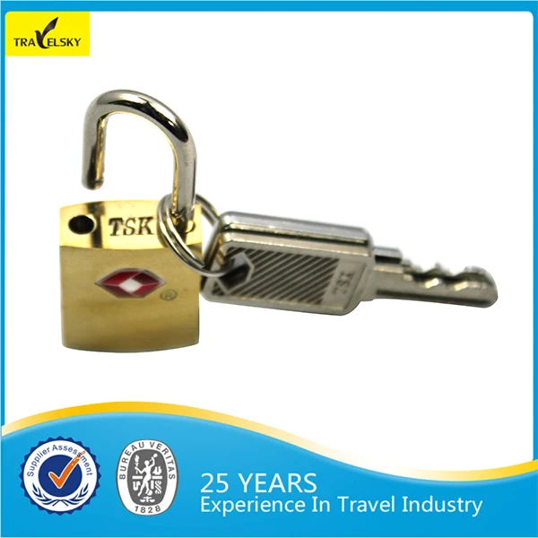 

TSA lock solid color brass TSA lock fashion brass TSA travel lock with 2 keys 1 pcs Travelsky 13401 Hot sale 2016 free shipping
