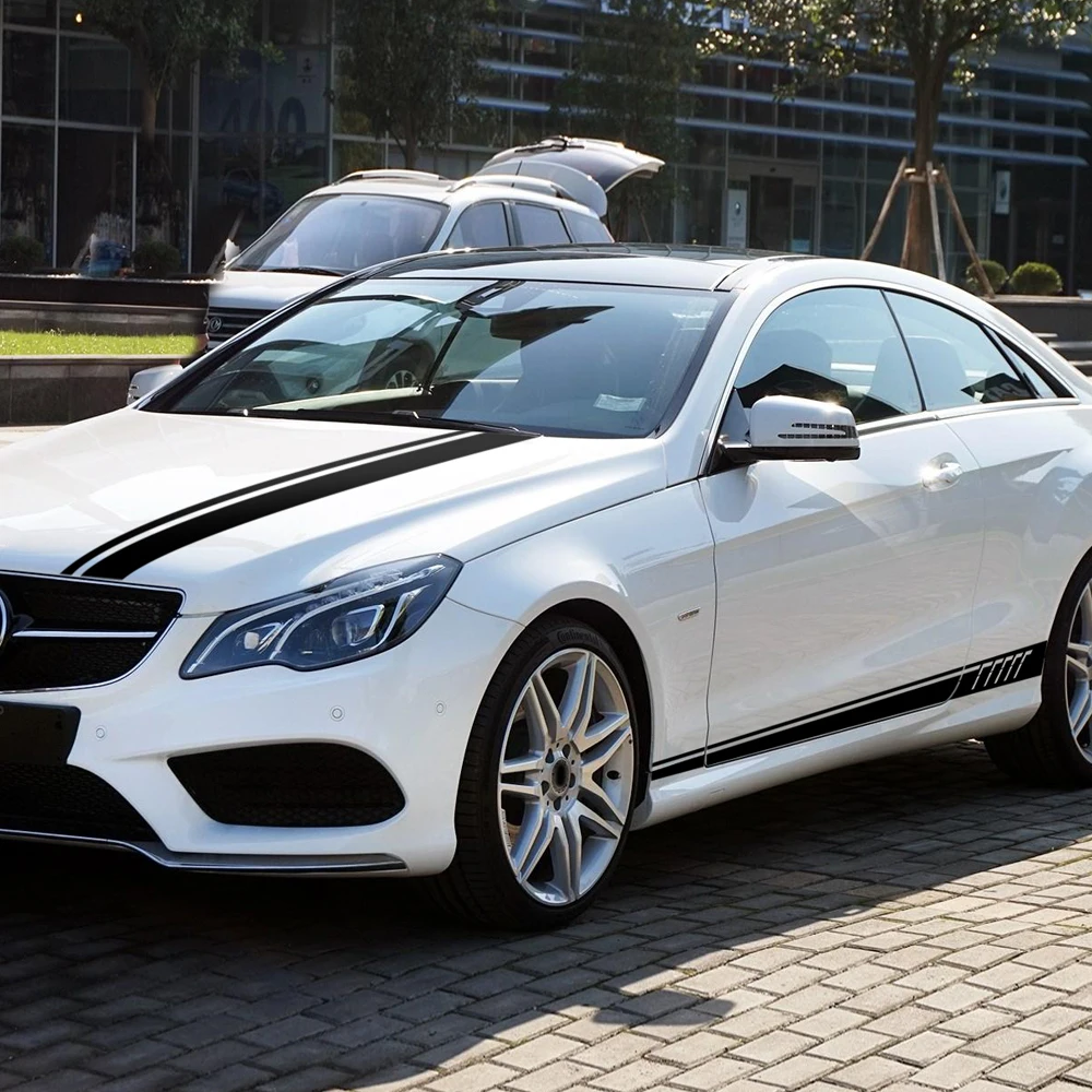 507 стильная наклейка на крышу автомобиля с боковой полосой для Mercedes Benz E Class W212 E200