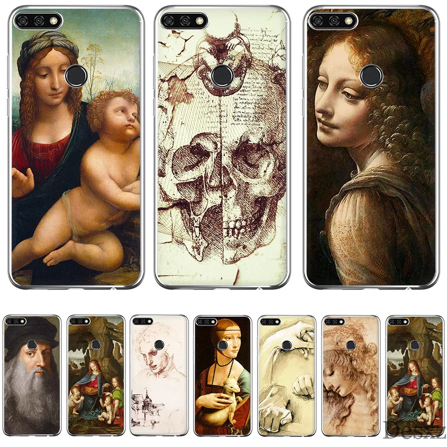 Мягкий ТПУ чехол для телефона Италия Leonardo Da Vinci художественная живопись huawei Honor 6A