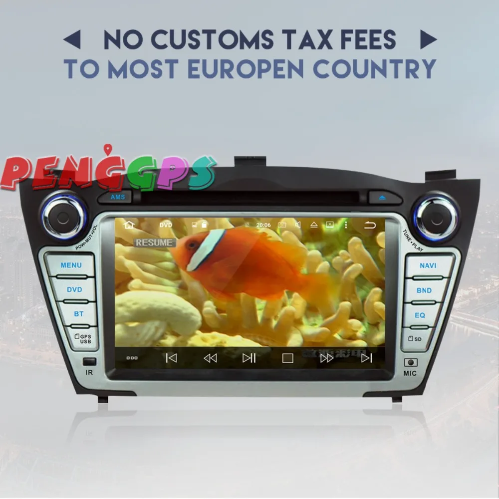 Новейший Android 8 0 7 1 автомобильный Радио Стерео GPS Navi для Hyundai IX35 Tucson 2009-2015 DVD плеер