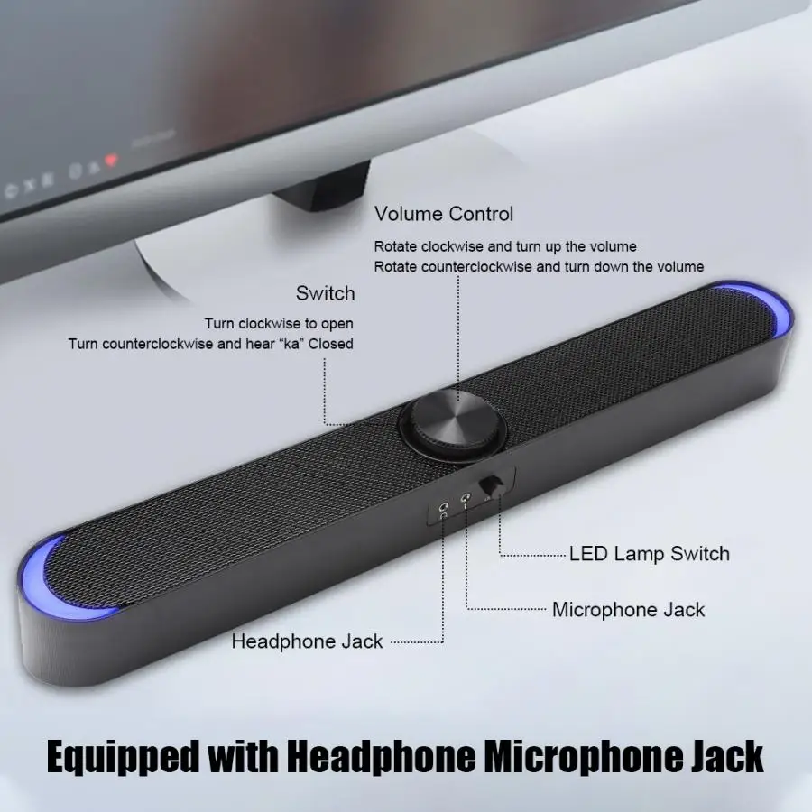 SADA V 198 USB Компьютерный динамик с двумя басами штормовые вентиляционные отверстия