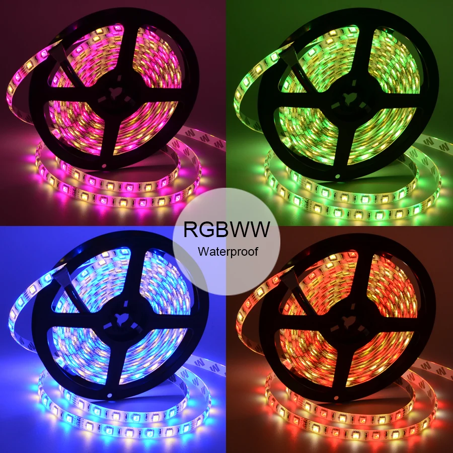 Гибкая светодиодная лента 5050 RGB RGBWW 12 В постоянного тока 5 м 60