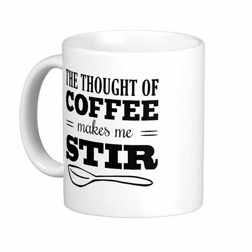 Кофе заставляет меня мешать белый кофе кружки чайная кружка подарок на заказ от
