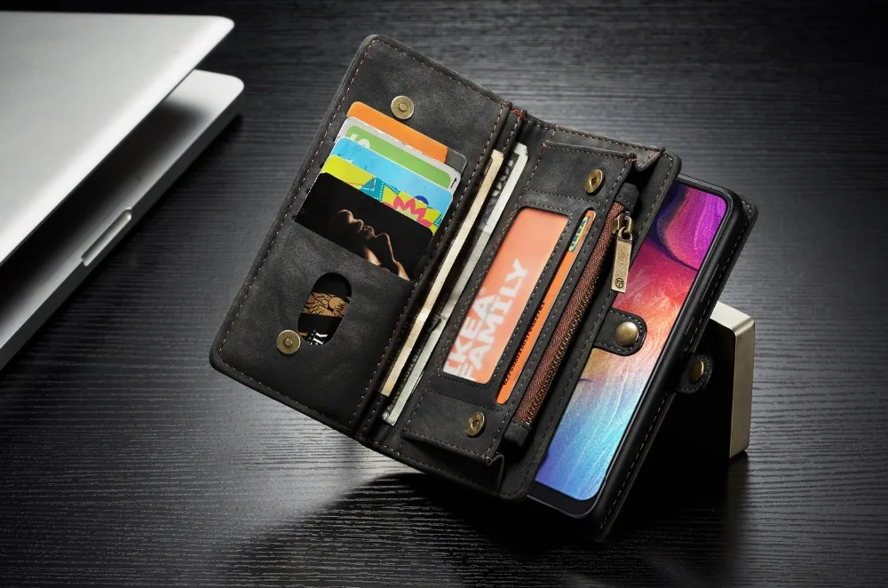 Чехол для телефона для samsung Galaxy A20 A20E A30 A40 A70 A80 A50 чехол 2 в 1 Многофункциональный кошелек кожаный чехол на магните