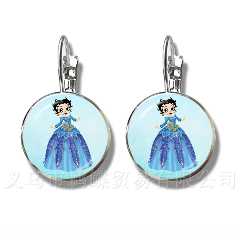 2018 новые серьги Betty Boop Harajuku милые Мультяшные серьги-гвоздики ювелирные изделия