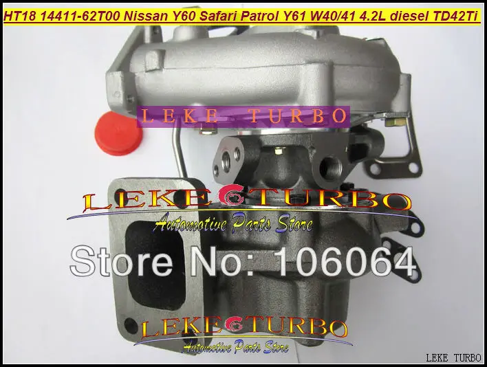 Бесплатная доставка HT18 14411 62T00 51N00 047 263 334 090 095 Turbo для NISSAN Y60 Safari патруль Y61 W40 W41 TD42T