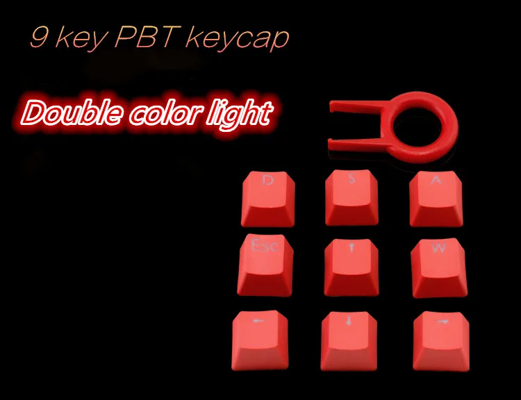 9 Keycap pbt двойной Цвет OEM Cherry MX Переключатель wasd и направление Ключ DIY клавиатура