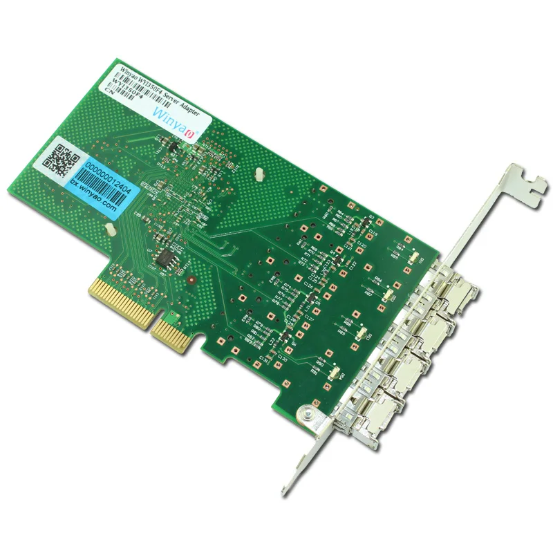 Winyao WYI350F4 PCI Express X4 Quad Port 1000Mbps Gigabit Ethernet Lan Fiber Server network card(850nm) For I350-F4 Nic | Компьютеры и