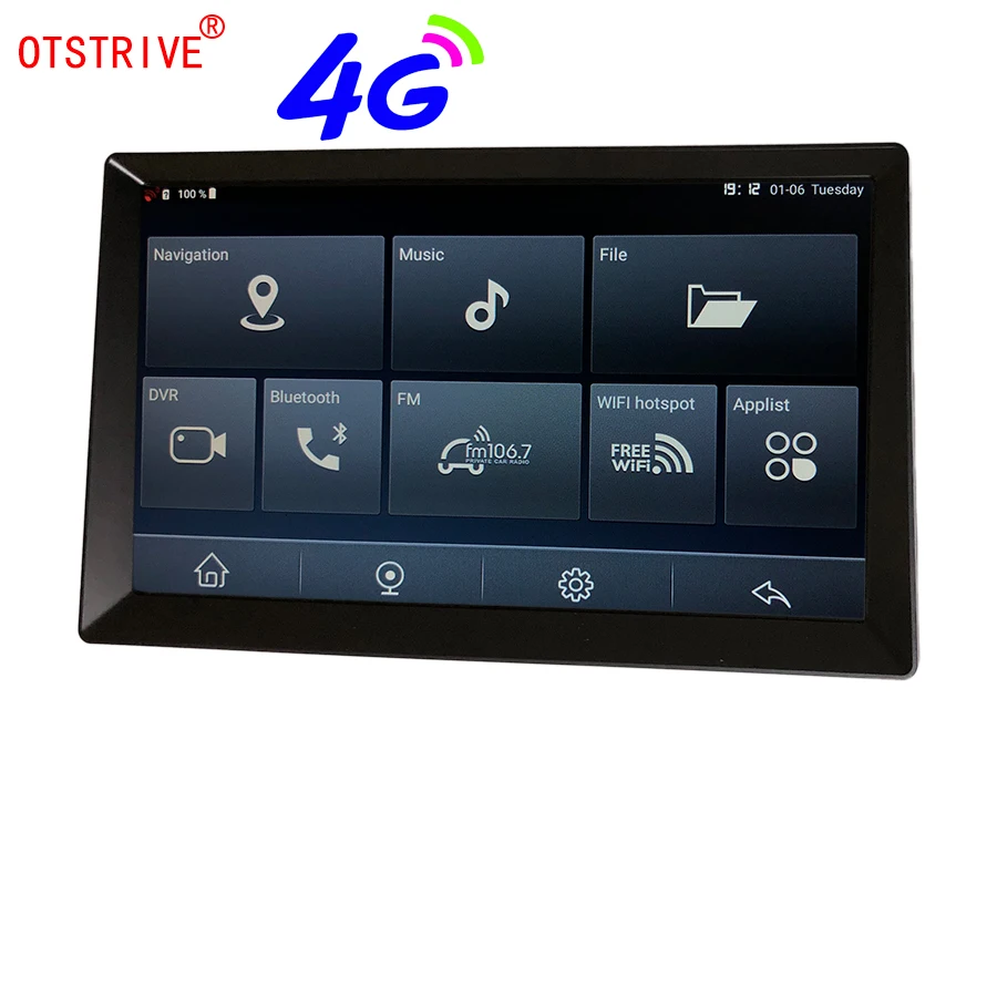 Otstrive 10 дюймов Android 4G sim-карта Bluetooth телефон WiFi автомобиль грузовик автобус gps навигация 1 г ram FHD 1080P 16G Видео Рекордер DVR