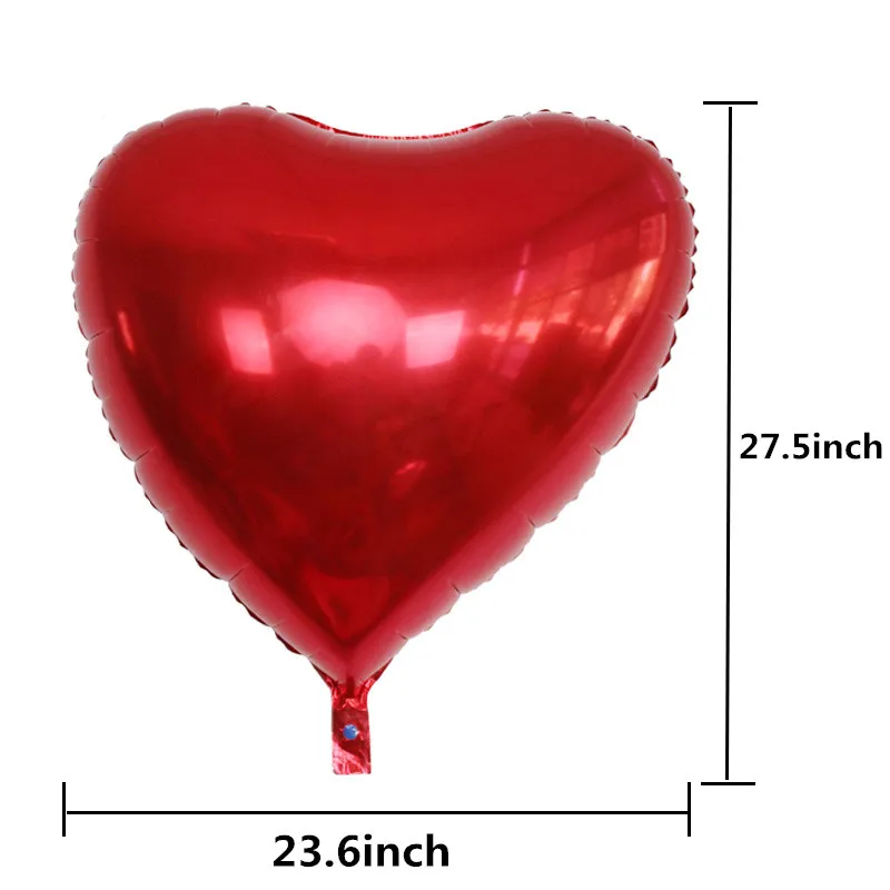 1pc 36-inch Pentacle Heart-shaped Aluminum Foil Balloon Wedding Room Decoration Birthday Party Surprise Floating Helium | Дом и сад