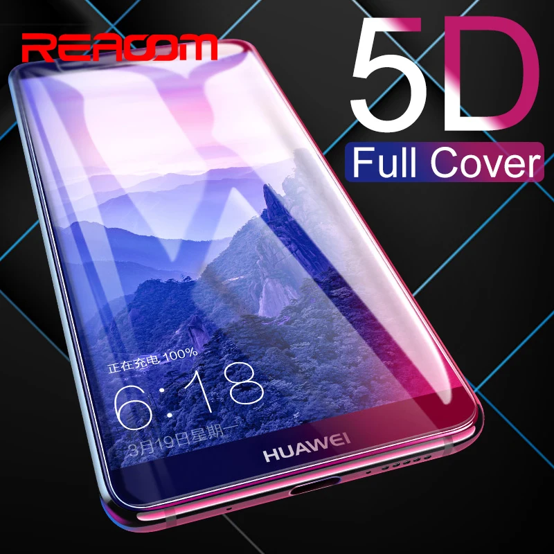 Reaoom 5D закаленное стекло для Huawei P8 Lite 2017 полное покрытие Защита экрана P Smart Y7 Prime P10
