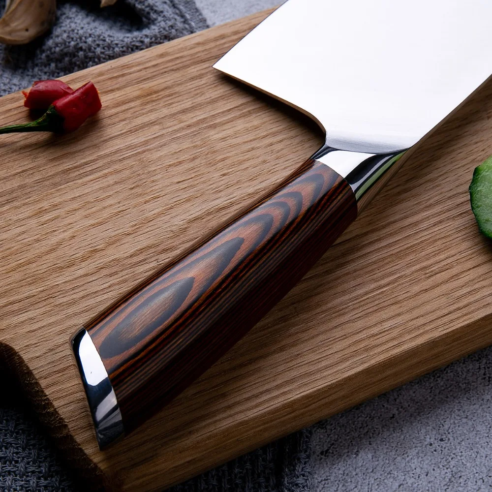 7 дюймовые кухонные ножи из дамасской стали многофункциональное устройство для